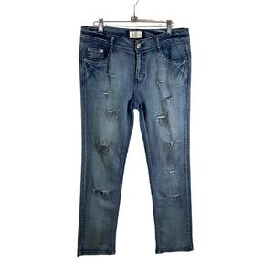Marchesa Women’s Distressed Rhinestone Jeans